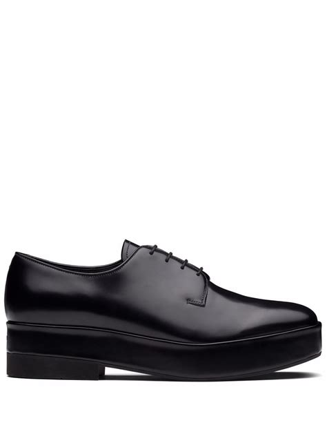 prada derby shoes women|Prada leather lace up shoes.